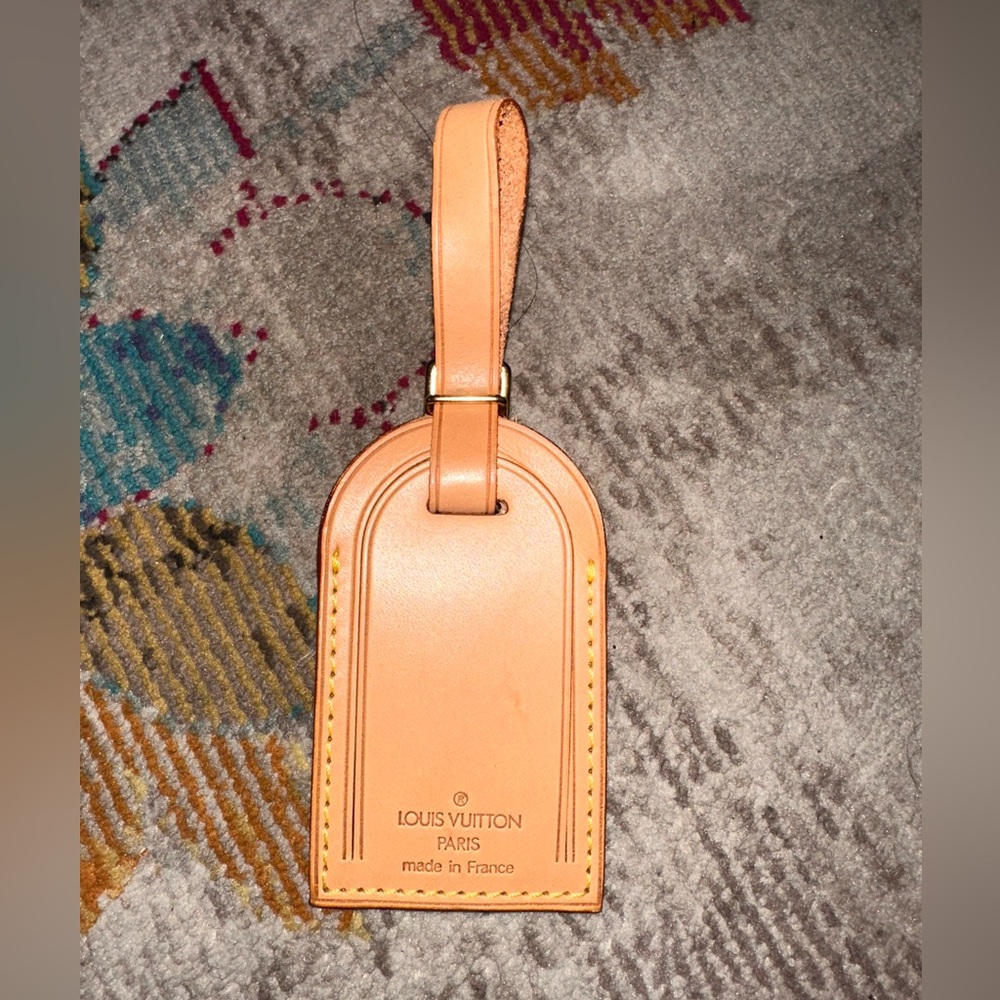 AUTHENTIC Louis Vuitton Vachetta Leather Luggage Tag